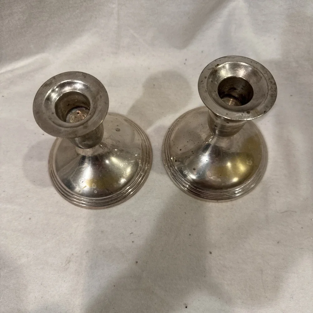 Leonard Silver Plated Candle Holders 4